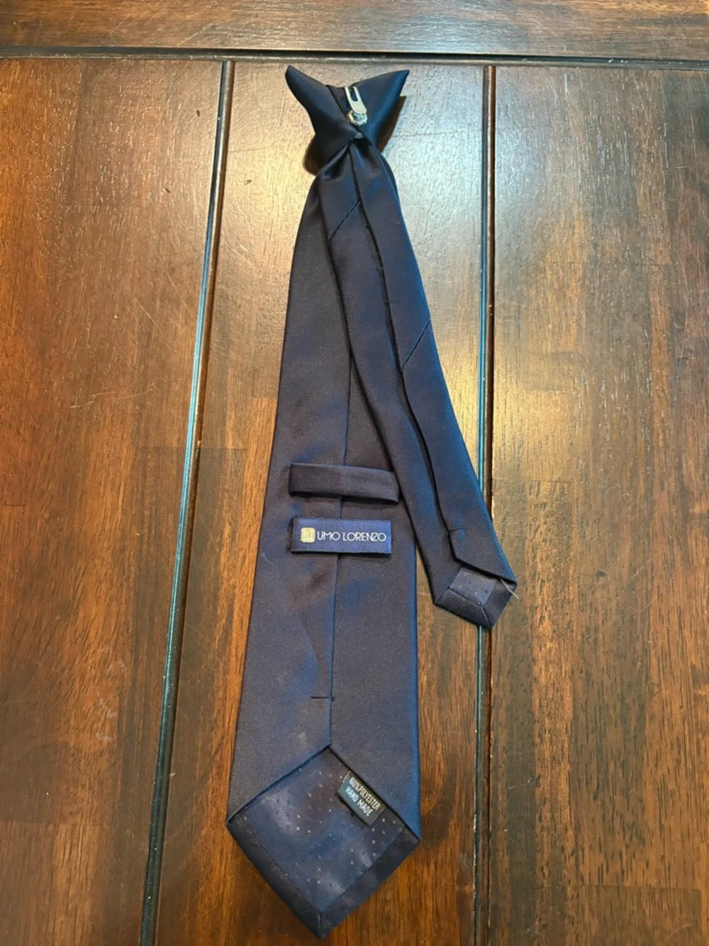 Umo Lorenzo Boy’s Navy Blue Clip On Tie